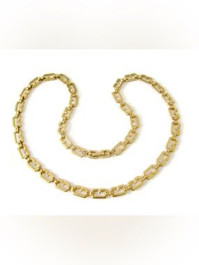 Givenchy Vintage G-Link Gold Plated Necklace